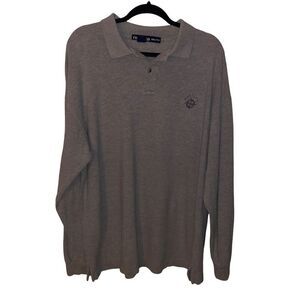 Men's Nautica Grey Long Sleeve Polo Shirt